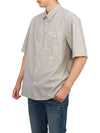 Cotton Popeline Short Sleeve Shirt Grey - CP COMPANY - BALAAN 5