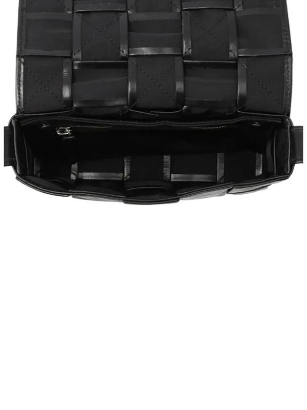 Cassette Intrecciato Small Leather Cross Bag Black - BOTTEGA VENETA - BALAAN 5