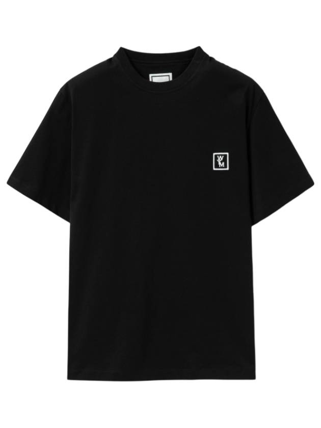 Back Logo Cotton Short Sleeve T-Shirt Black - WOOYOUNGMI - BALAAN 1