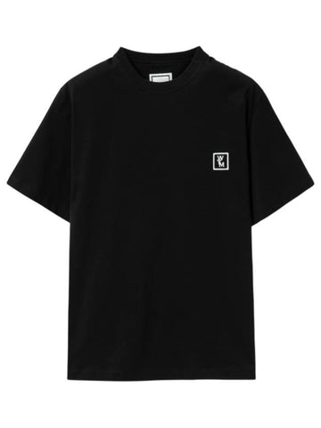 Back Logo Cotton Short Sleeve T-Shirt Black - WOOYOUNGMI - BALAAN 1