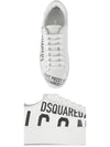 Women's Logo Printing Low-Top Sneakers White - DSQUARED2 - BALAAN 9