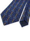 100 silk blue patterned tie - LANVIN - BALAAN 4