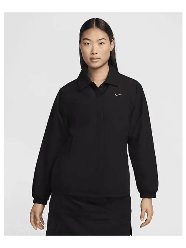 Sportswear Essential Oversized UV Woven Coach Jacket Black - NIKE - BALAAN 2