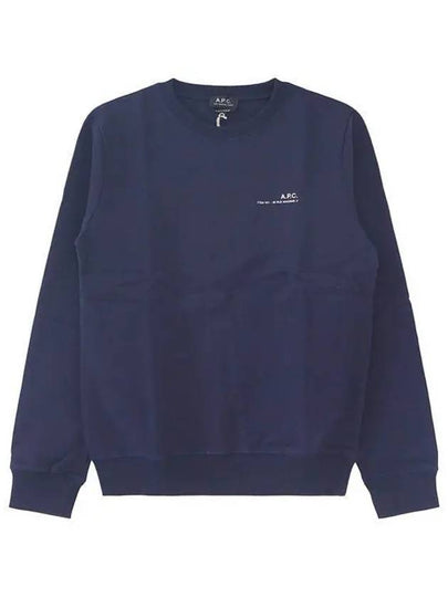 Item Logo Cotton Sweatshirt Navy - A.P.C. - BALAAN 2