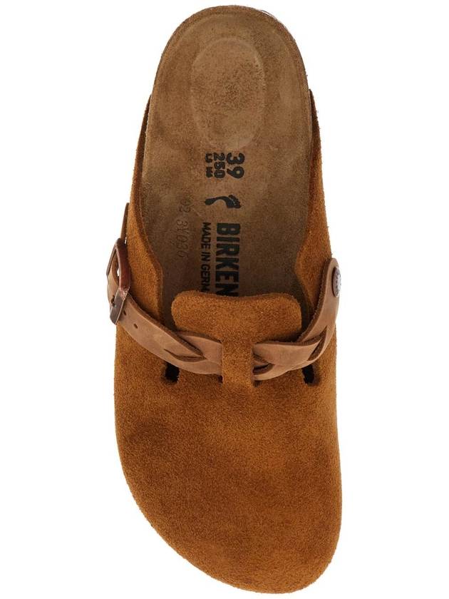 Round Toe Buckle Detail Suede Mule Brown - BIRKENSTOCK - BALAAN 3