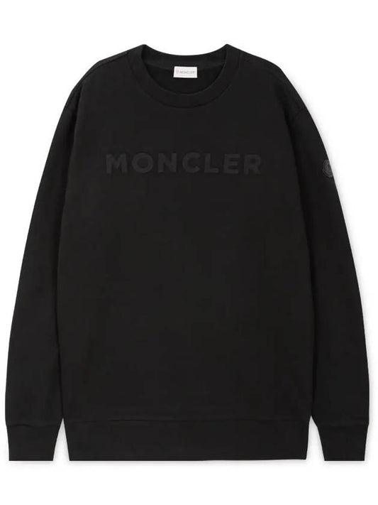 Men s Logo Black Sweatshirt 8G00040 89AHS 999 - MONCLER - BALAAN 1