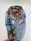 Flower print wool scarf light blue 544616 - GUCCI - BALAAN 4