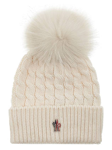 Pom Pom Wool Beanie 3B00018 0402A 034 - MONCLER - BALAAN 1