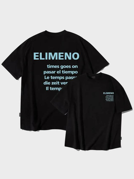 EL Times Overfit Short Sleeve T-Shirt Black - ELIMENO - BALAAN 1