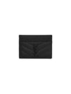 Grande Poudre Textured Matelasse Leather Card Wallet Black - SAINT LAURENT - BALAAN 2