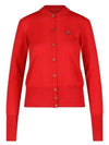 Bea Embroidered Logo Cardigan Red - VIVIENNE WESTWOOD - BALAAN 2