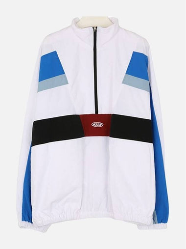 Logo Half Zip Track Jacket White - MSGM - BALAAN 1