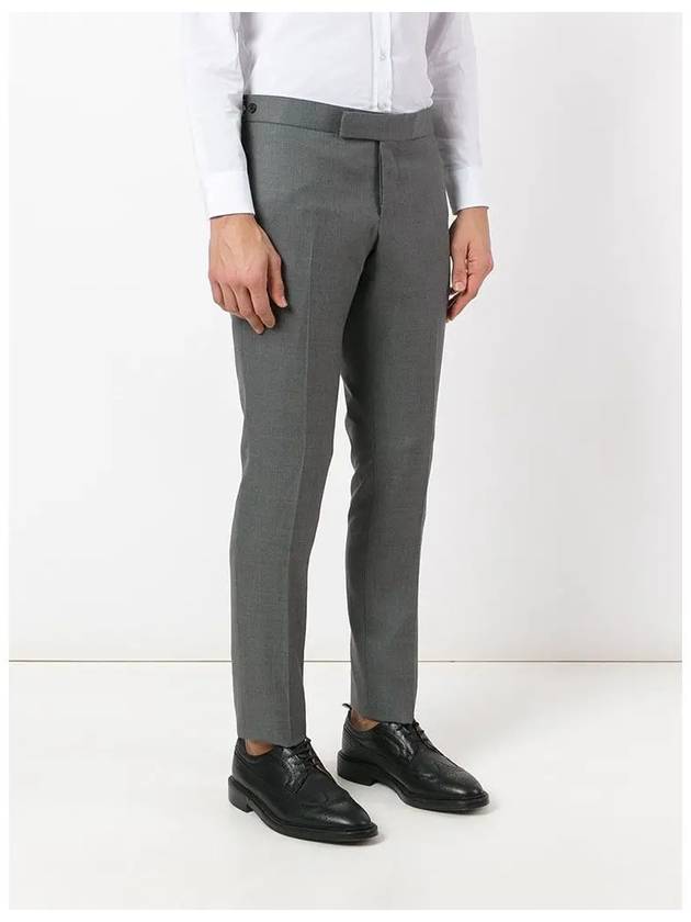 Low Rise Side Tab Wool Slacks Grey - THOM BROWNE - BALAAN 5