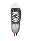 Cotton Lace-Up Low Top Sneakers Navy - THOM BROWNE - BALAAN 3