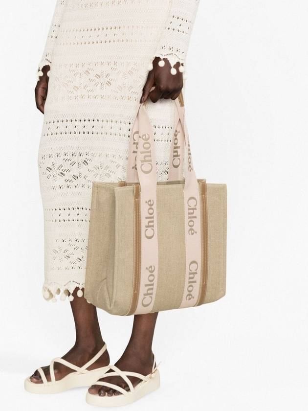 Woody Medium Tote Bag Blushy Beige - CHLOE - BALAAN 4