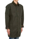 Men's Macklow Wax Zip Up Jacket Olive - BARBOUR - BALAAN 8