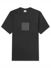 Mercerized Jersey Logo Badge Short Sleeve T-Shirt Black - CP COMPANY - BALAAN 1