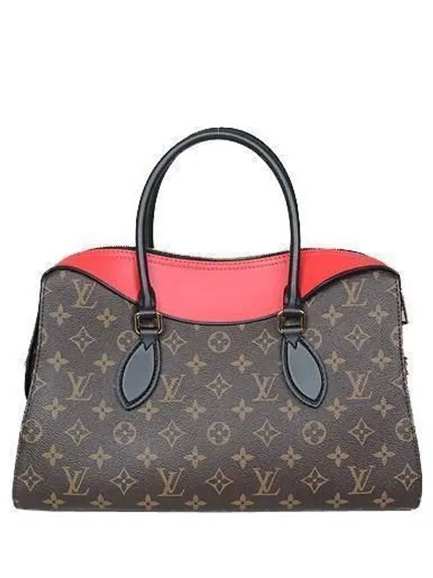 M43795 Monogram Canvas Red Peach Black Leather Tuileries 2WAY - LOUIS VUITTON - BALAAN 4