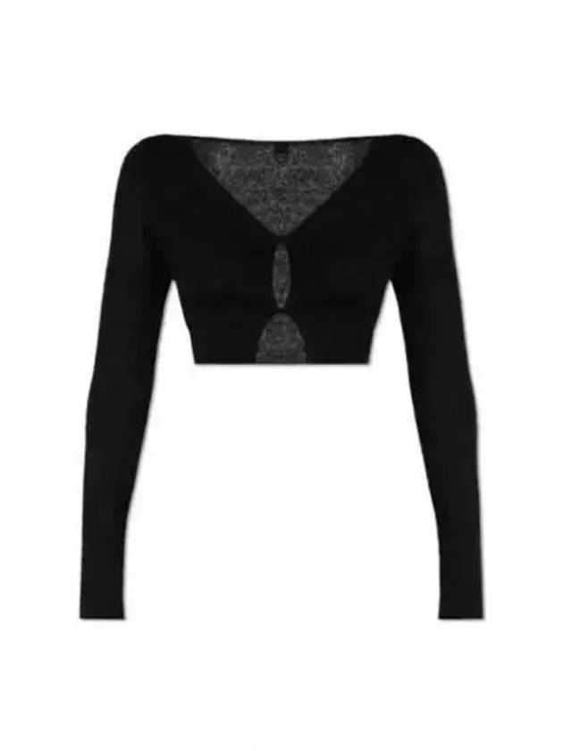 Le Alzou Cropped Cardigan Black - JACQUEMUS - BALAAN 2