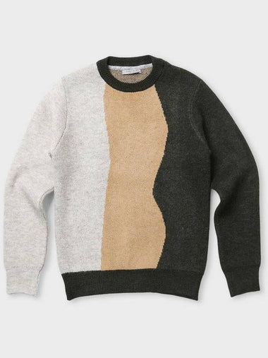 Made In Italy Color Block Crew Neck Sweater F ANIT50 - PANICALE - BALAAN 1