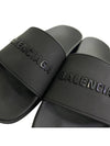 Monochrome Logo Rubber Men s Full Slide Slippers 565826 - BALENCIAGA - BALAAN 3