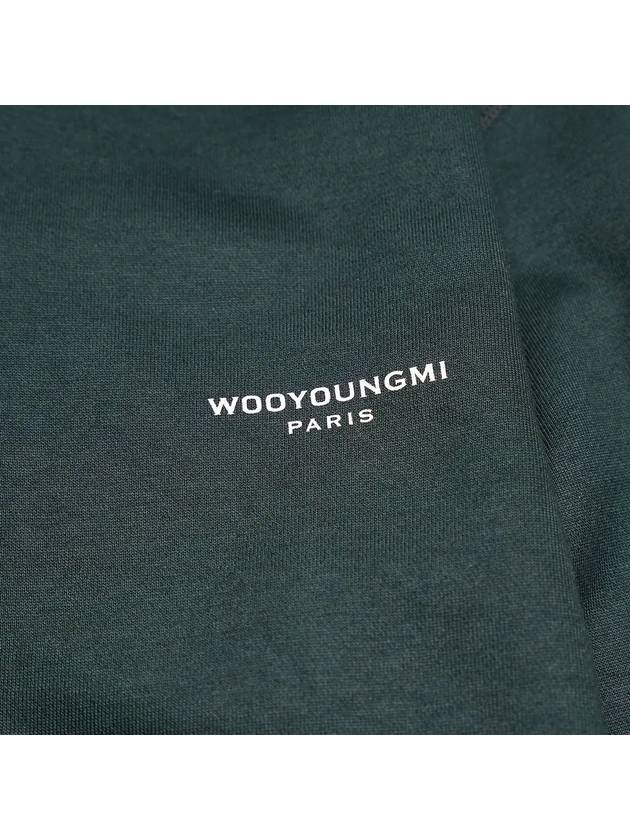 Men's Back Square Label Round Cotton Sweatshirt Sweatshirt Green W233TS21718F - WOOYOUNGMI - BALAAN 5