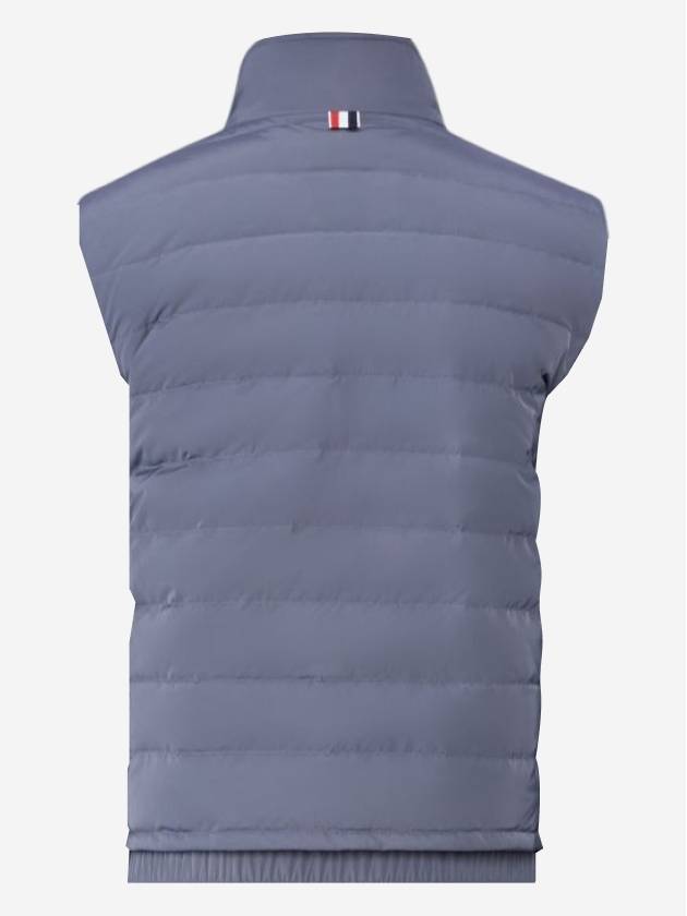 4 Bar Poly Twill Down Vest Grey - THOM BROWNE - BALAAN 3