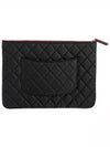 Medium Classic Clutch Bag Caviar Leather & Gold Black - CHANEL - BALAAN 3