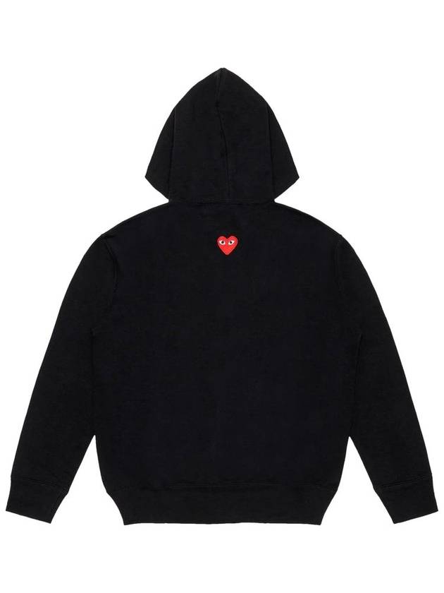 Back Heart Zip-Up Hoodie Black - COMME DES GARCONS - BALAAN 3