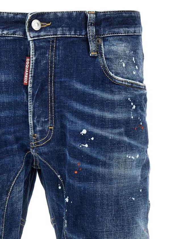 Paint Splatter Tidy Biker Jeans Navy - DSQUARED2 - BALAAN 4