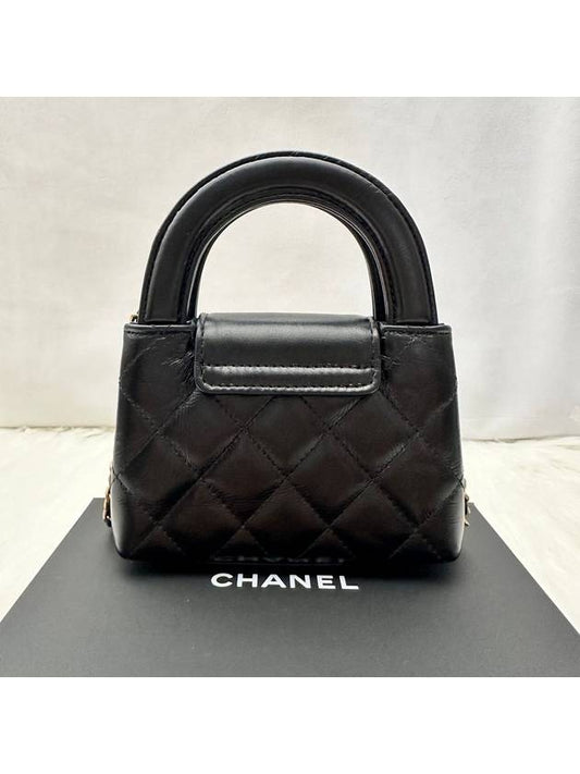 Women s WOC Vanity Mini Bag Crossbody Top Handle Black Gold LUX240702 - CHANEL - BALAAN 2