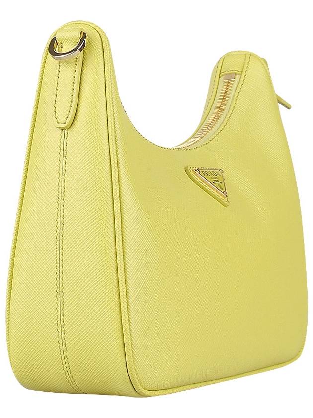 Saffiano Re-edition 2005 Triangle Logo Calf Leather Shoulder Bag Yellow - PRADA - BALAAN 6