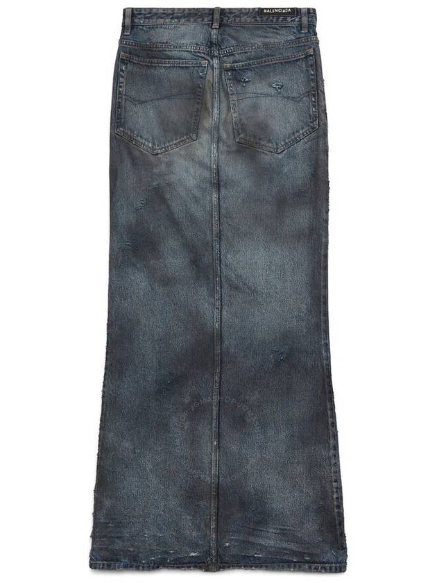 23 fw Denim Skirt WITH Back Logo Patch 744975TNW014974 B0650497487 - BALENCIAGA - BALAAN 3