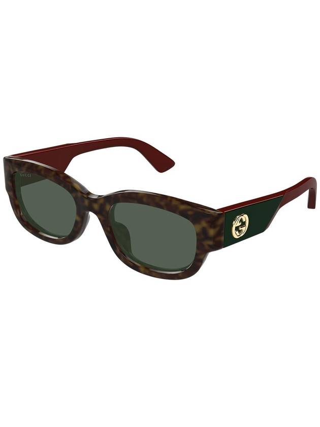 Eyewear Shiny Side Logo Oval Sunglasses Havana - GUCCI - BALAAN 2