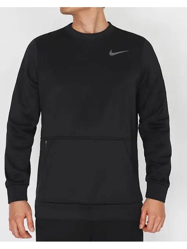 Therma Fit Crew Neck Sweatshirt Black - NIKE - BALAAN 2