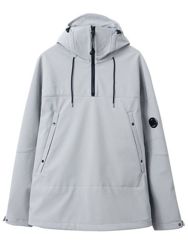 Lens Wappen Half Zip Up Anorak Grey - CP COMPANY - BALAAN 1