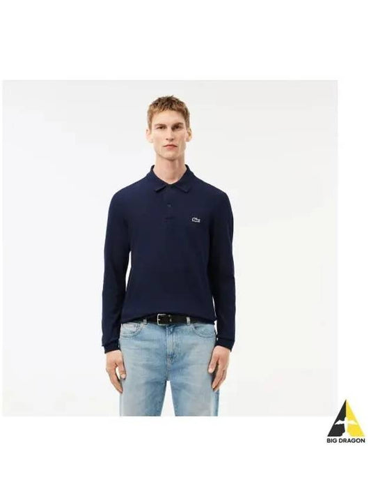 Men s Basic Long Sleeve Unisex Polo Navy - LACOSTE - BALAAN 1