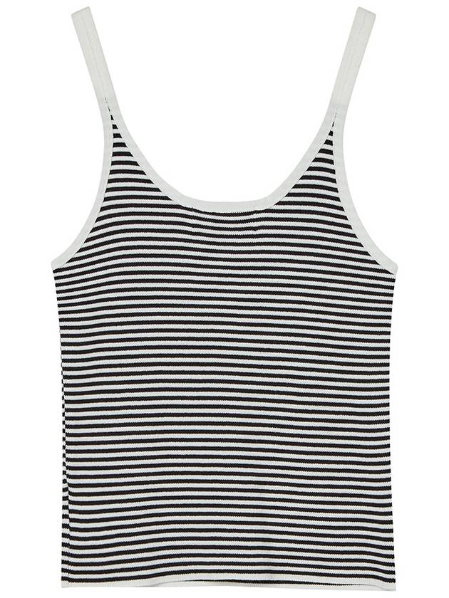 Striped Crop Knit Sleeveless White - THE GREEN LAB - BALAAN 6