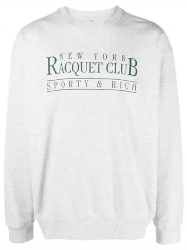 Long Sleeve T Shirt CRAW2354HG 19 Gray Heather Forest - SPORTY & RICH - BALAAN 1