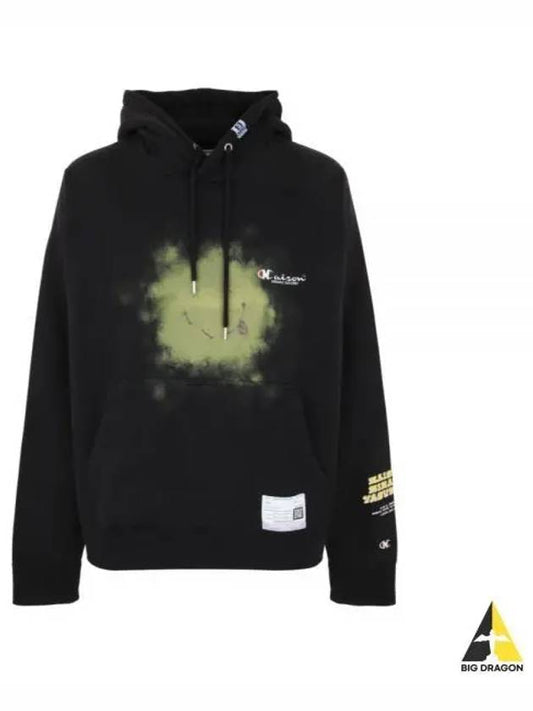 A10HD721 BLACK graphic print hoodie - MIHARA YASUHIRO - BALAAN 1