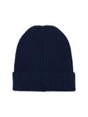 Logo Patch Wool Beanie Navy - KENZO - BALAAN 3