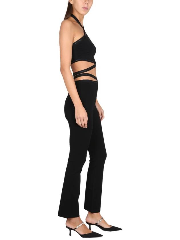 Women's Crisscross Logo LeGGings Black - ALEXANDER WANG - BALAAN 3