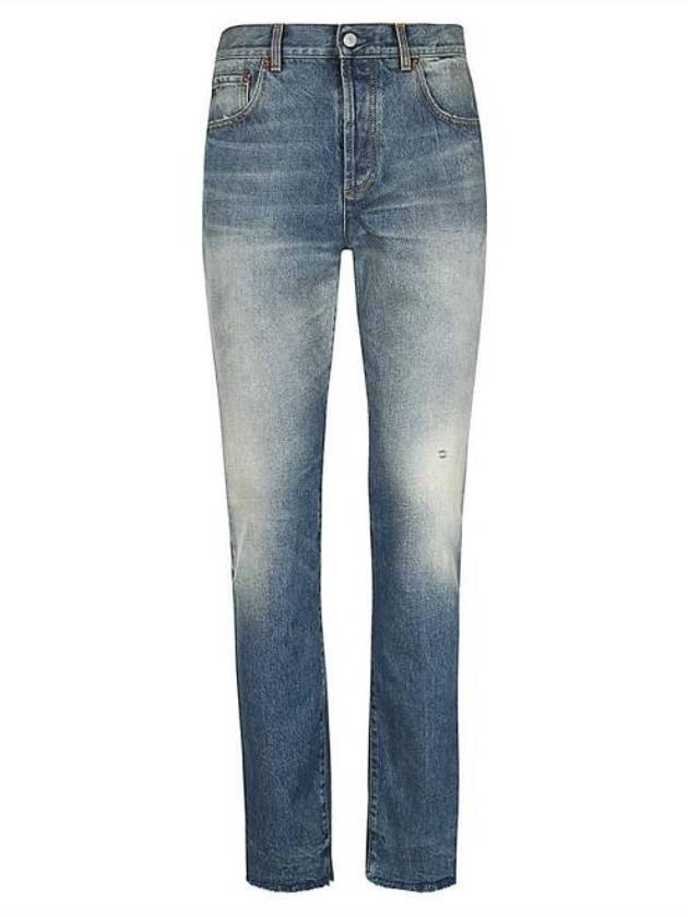 Delave Denim Jeans Blue - GUCCI - BALAAN 1