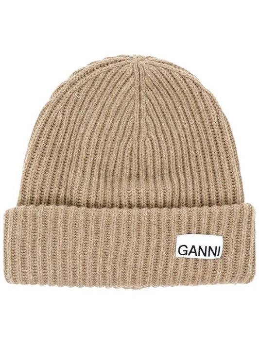 Logo Recycled Wool Beanie Starfish - GANNI - BALAAN 2