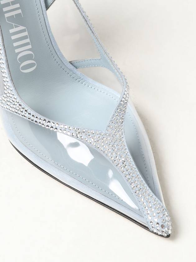 The Attico Venus Chrome pumps in pvc and suede with rhinestones - THE ATTICO - BALAAN 4