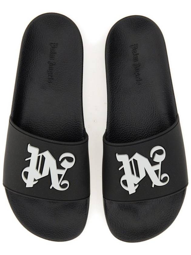 embossed monogram slider sandals PMIC010R24MAT0011005 - PALM ANGELS - BALAAN 3