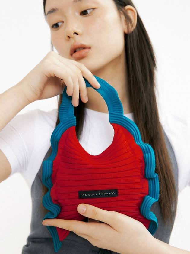 Ruffle mini tote bag red blue - PLEATSMAMA - BALAAN 4