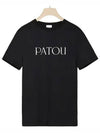 Logo Cotton Short Sleeve T-Shirt Black - PATOU - BALAAN 2