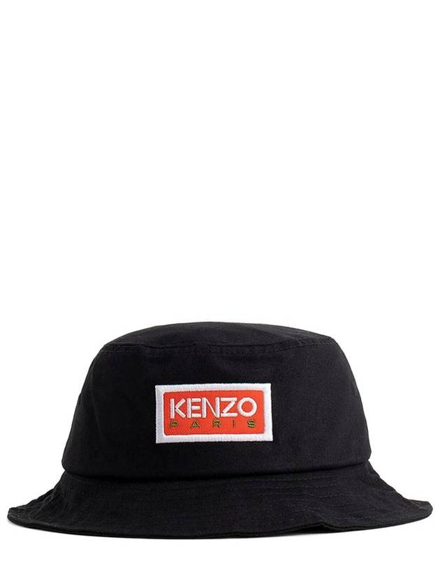 Logo Paris Sun Patch Cotton Bucket Hat Black - KENZO - BALAAN 2