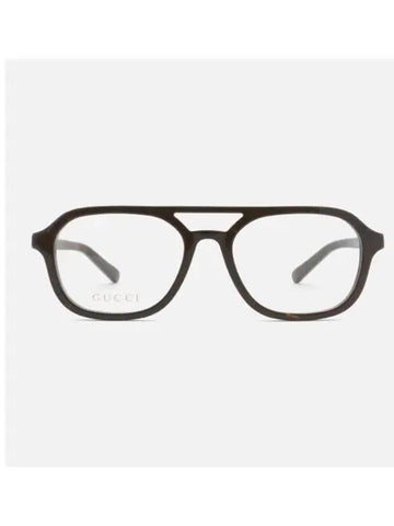 Aviator Frame Glasses Brown - GUCCI - BALAAN 1